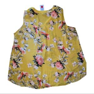 Rose & Olive floral blouse 1x